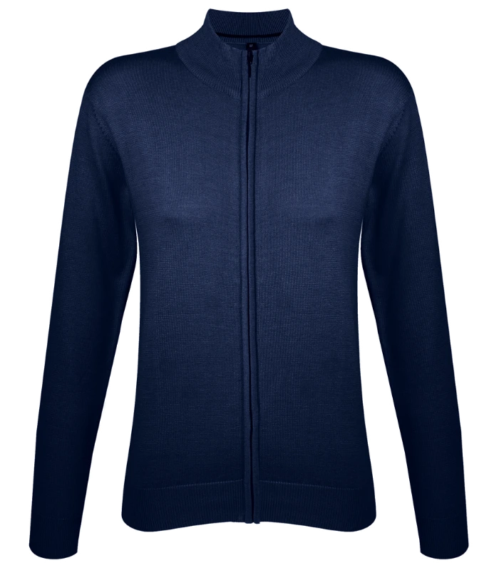 SOL'S SOL'S Ladies Gordon Full Zip Cotton Acrylic Cardigan in NAV