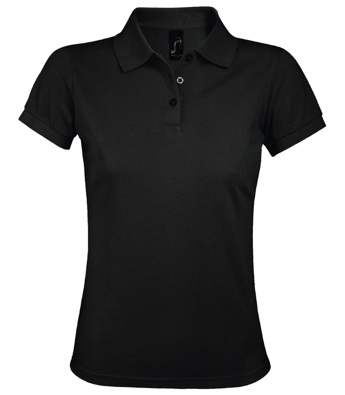 SOL'S SOL'S Ladies Prime Poly/Cotton Piqué Polo Shirt in BLK