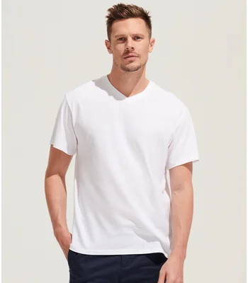 SOL'S SOL'S Victory V Neck T-Shirt in WHI