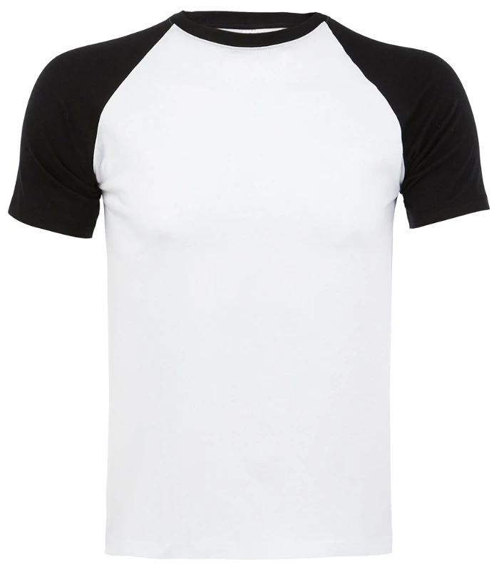 SOL'S SOL'S Funky Contrast Baseball T-Shirt in WH/BK