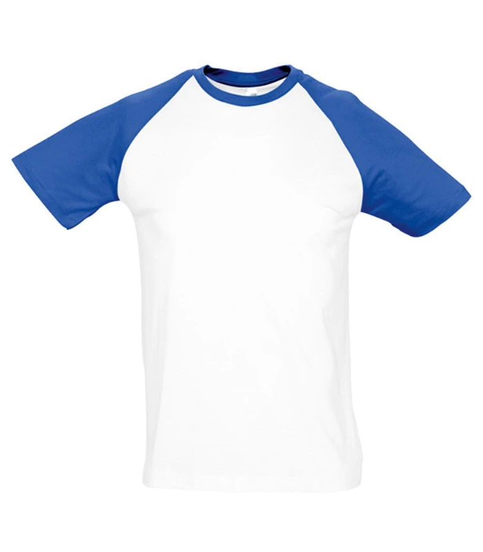 SOL'S SOL'S Funky Contrast Baseball T-Shirt in WH/RY