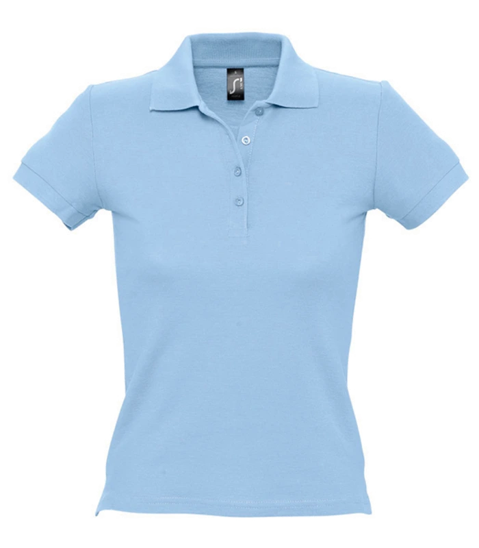 SOL'S SOL'S Ladies People Cotton Piqué Polo Shirt in SKY