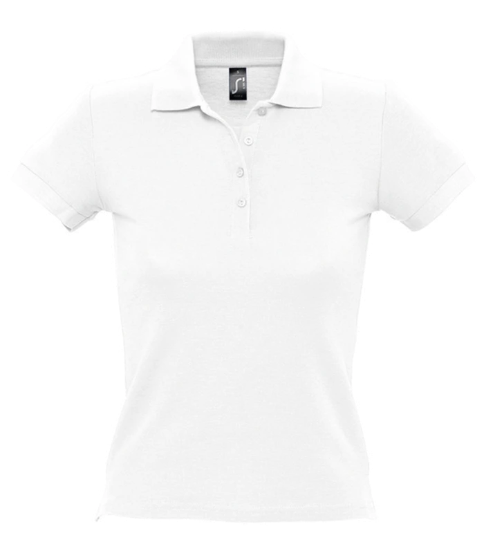 SOL'S SOL'S Ladies People Cotton Piqué Polo Shirt in WHI