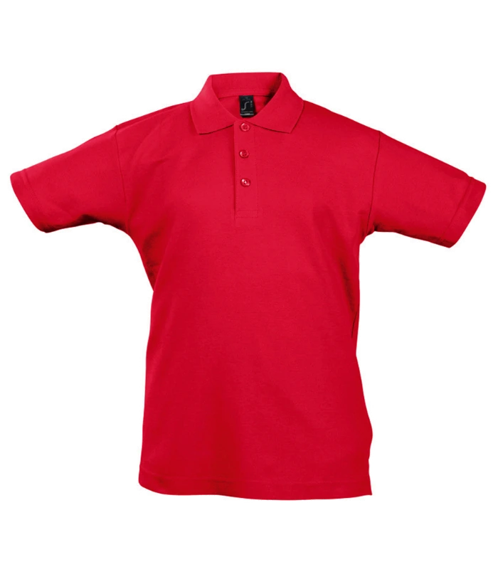 SOL'S SOL'S Kids Summer II Cotton Piqué Polo Shirt in RED