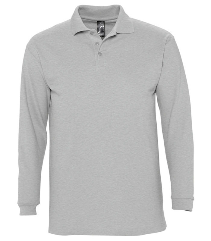 SOL'S SOL'S Winter II Long Sleeve Cotton Piqué Polo Shirt in GYM
