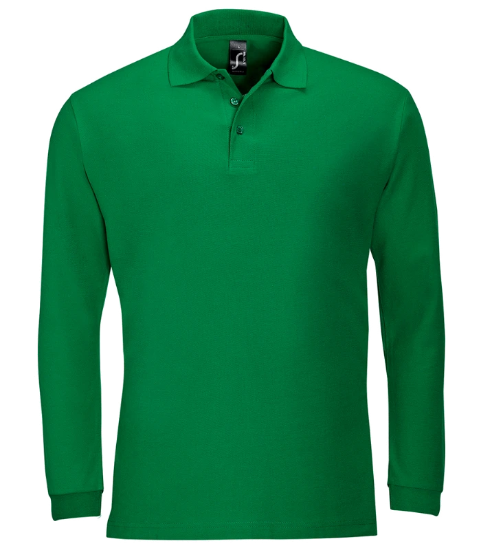 SOL'S SOL'S Winter II Long Sleeve Cotton Piqué Polo Shirt in KEL
