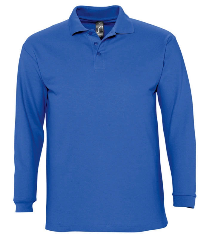 SOL'S SOL'S Winter II Long Sleeve Cotton Piqué Polo Shirt in ROY