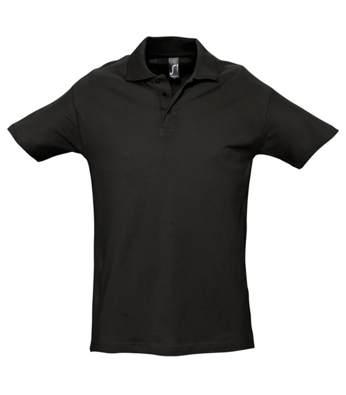 SOL'S SOL'S Spring II Heavy Cotton Piqué Polo Shirt in BLK