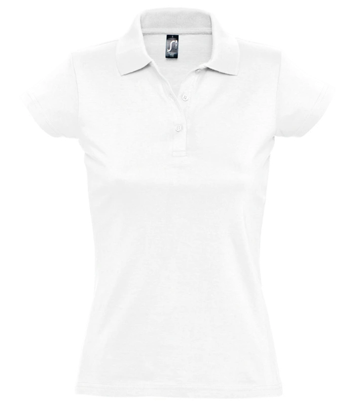 SOL'S SOL'S Ladies Prescott Cotton Jersey Polo Shirt in WHI