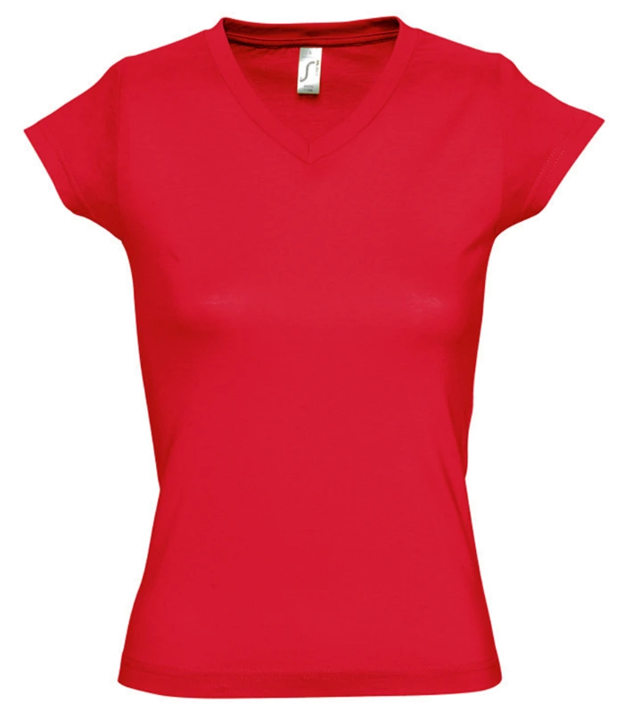 SOL'S SOL'S Ladies Moon V Neck T-Shirt in RED