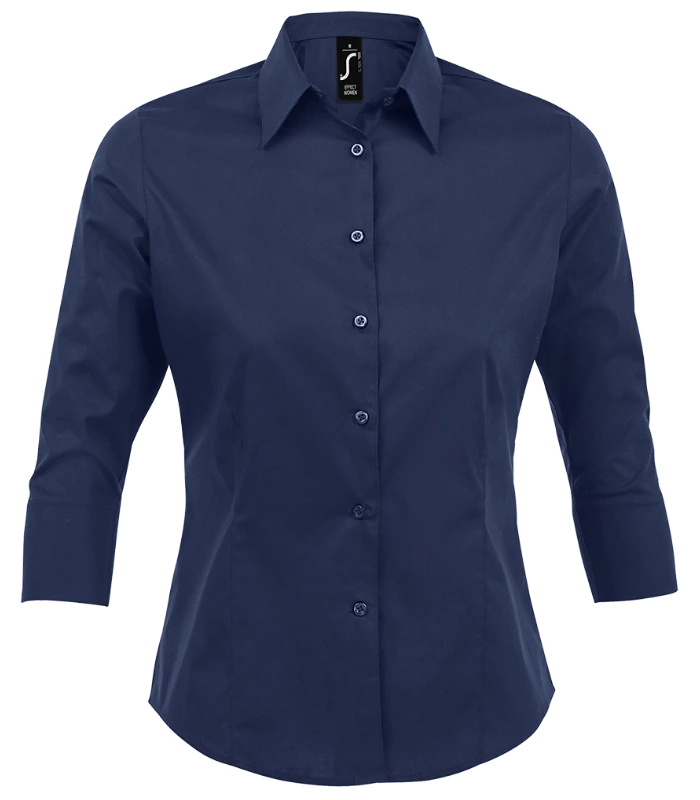 SOL'S SOL'S Ladies Effect 3/4 Sleeve Fitted Shirt in DBL