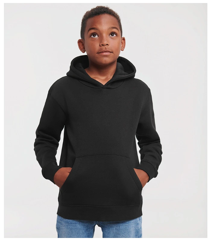 Russell Russell Kids Authentic Hooded Sweatshirt in Black