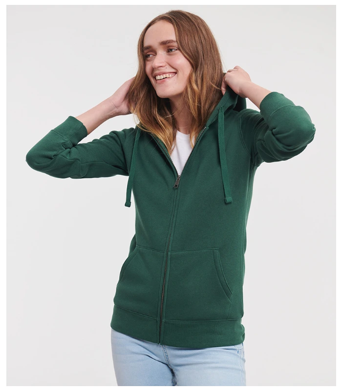 Russell Russell Ladies Authentic Zip Hooded Sweatshirt in BOT