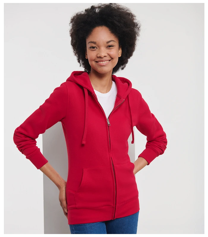 Russell Russell Ladies Authentic Zip Hooded Sweatshirt in CSR