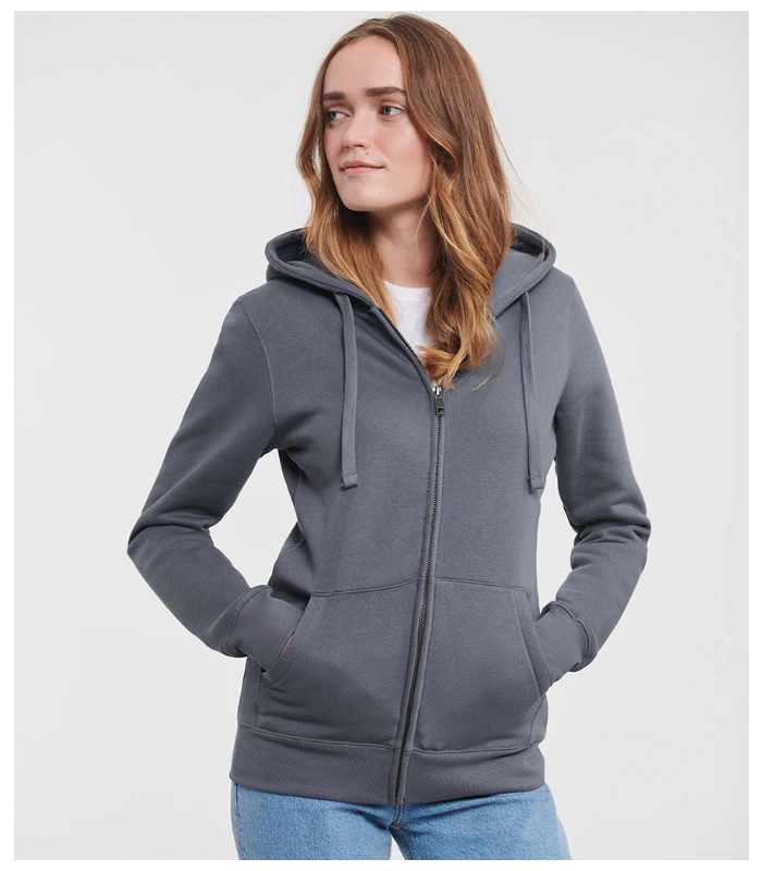 Russell Russell Ladies Authentic Zip Hooded Sweatshirt in CVY