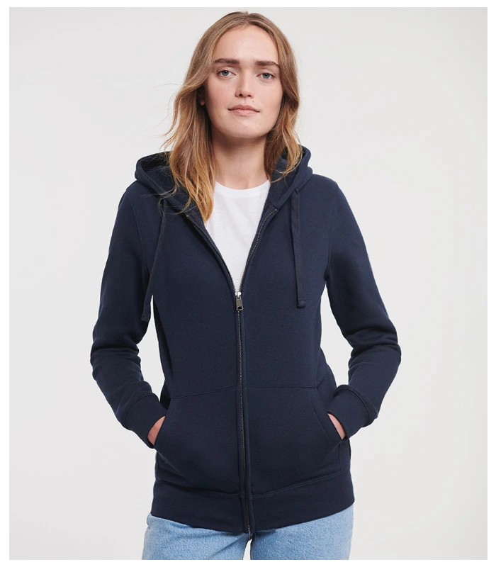 Russell Russell Ladies Authentic Zip Hooded Sweatshirt in FNA