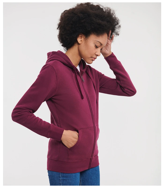 Russell Russell Ladies Authentic Zip Hooded Sweatshirt