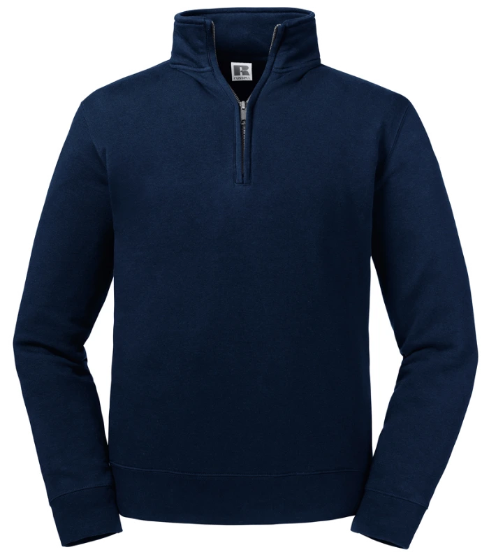 Russell Athletic Russell Athletic Authentic Zip Neck Sweatshirt in French Navy