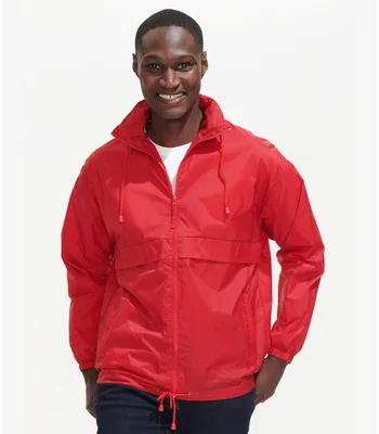 SOL'S SOL'S Unisex Surf Windbreaker Jacket in RED