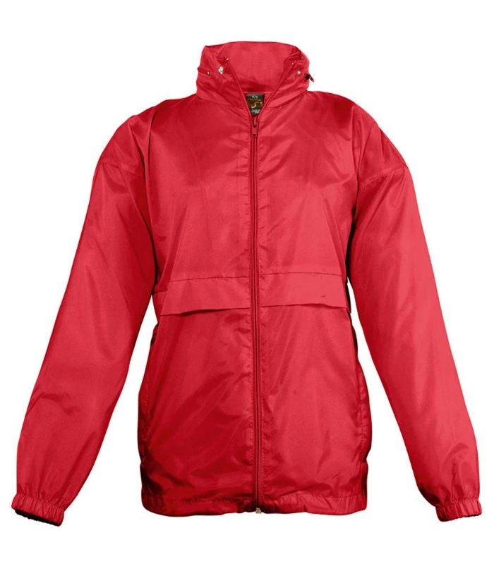 SOL'S SOL'S Kids Surf Windbreaker Jacket in RED