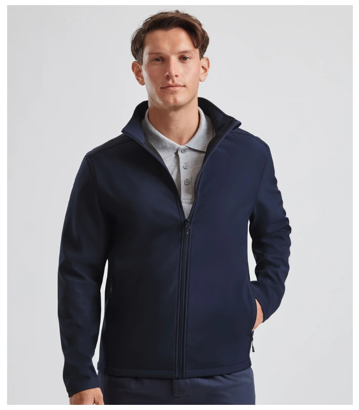 Russell Athletic Russell Athletic Essential Recycled Soft Shell Jacket in French Navy