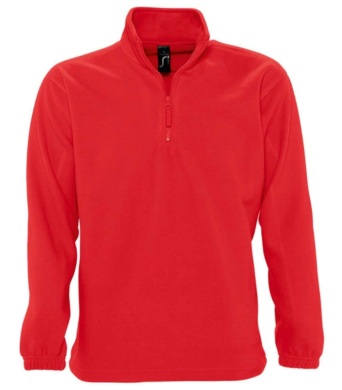 SOL'S SOL'S Ness Zip Neck Fleece in RED