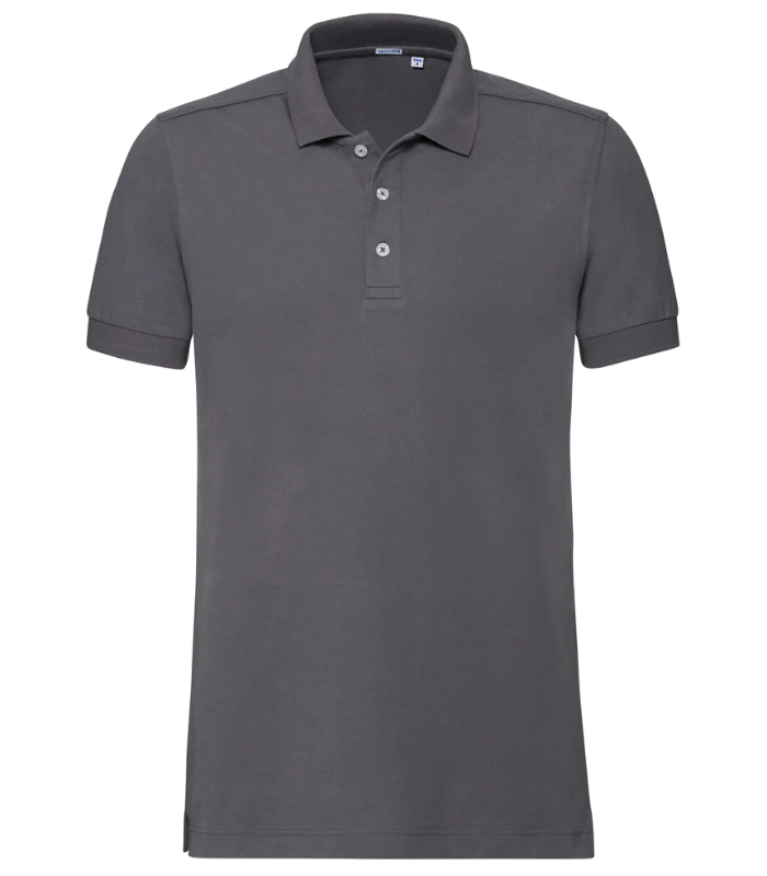 Russell Athletic Russell Athletic Stretch Piqué Polo Shirt in Convoy Grey