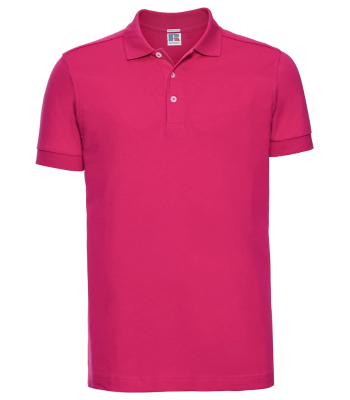 Russell Athletic Russell Athletic Stretch Piqué Polo Shirt in Fuchsia