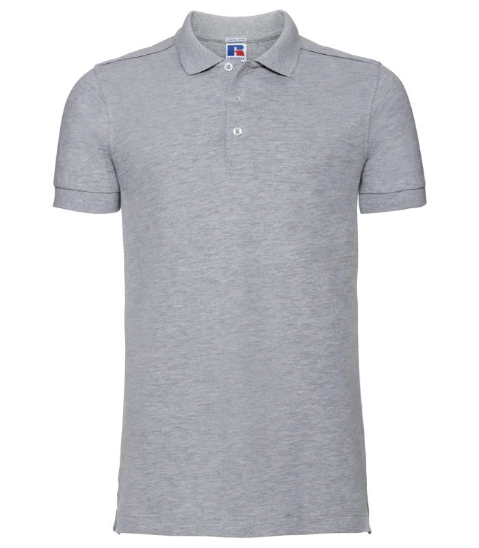 Russell Athletic Russell Athletic Stretch Piqué Polo Shirt in Light Oxford