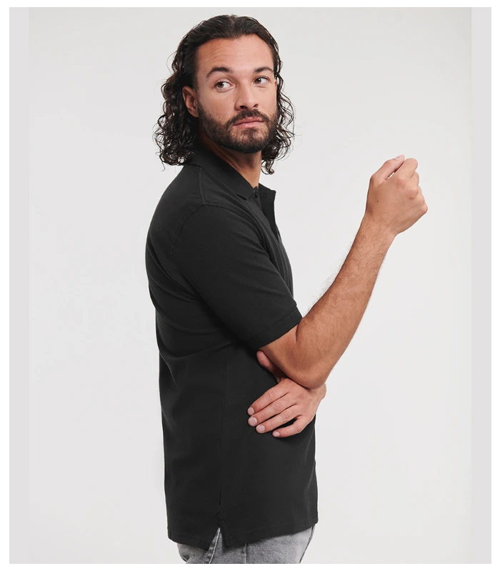 Russell Athletic Russell Athletic Classic Cotton Piqué Polo Shirt in Black