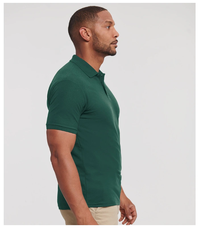 Russell Athletic Russell Athletic Authentic Eco Piqué Polo Shirt in Bottle Green