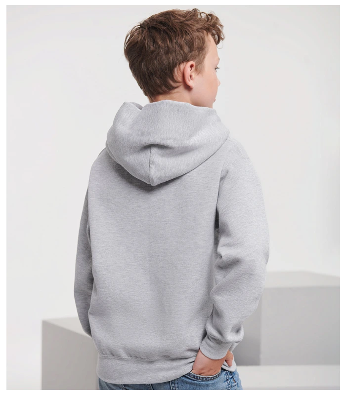 Russell Russell Schoolgear Kids Hooded Sweatshirt in Light Oxford