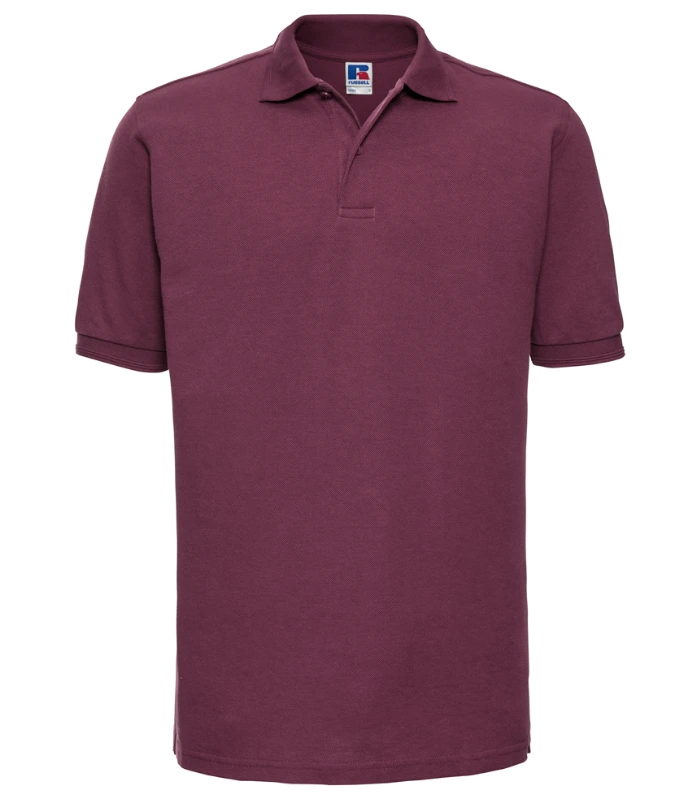 Russell Athletic Russell Athletic Hardwearing Poly/Cotton Piqué Polo Shirt in Burgundy
