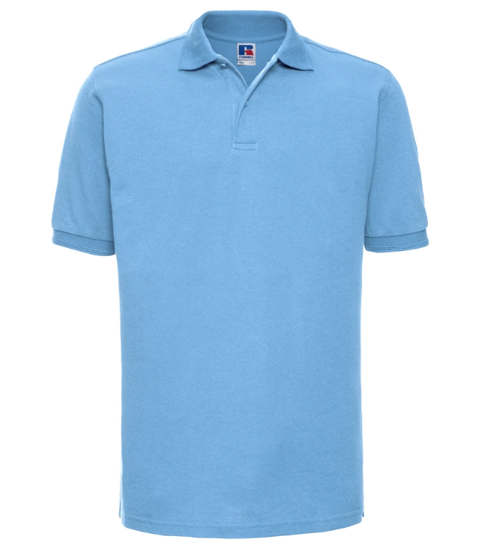 Russell Athletic Russell Athletic Hardwearing Poly/Cotton Piqué Polo Shirt in Sky Blue