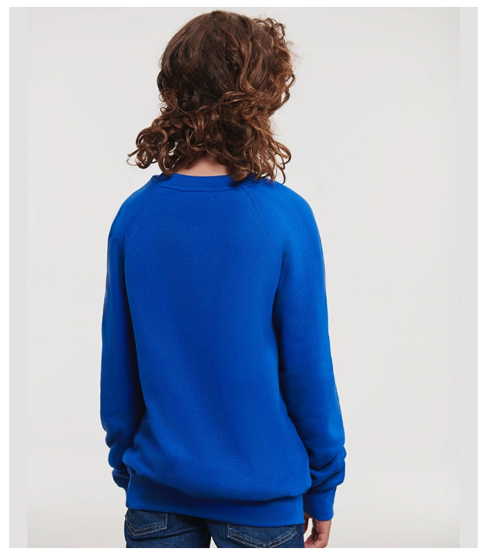 Russell Russell Schoolgear Kids Raglan Sweatshirt in Bright Royal