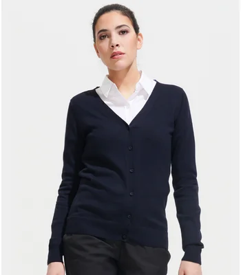 SOL'S SOL'S Ladies Golden Cotton Acrylic V Neck Cardigan in NAV
