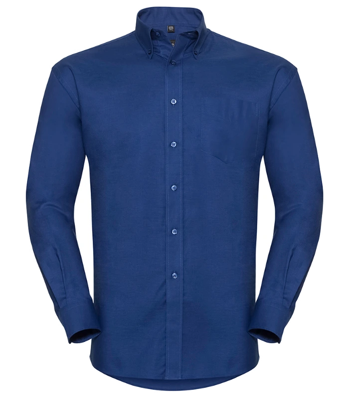 Russell Athletic Collection Russell Athletic Collection Long Sleeve Easy Care Oxford Shirt in Bright Royal