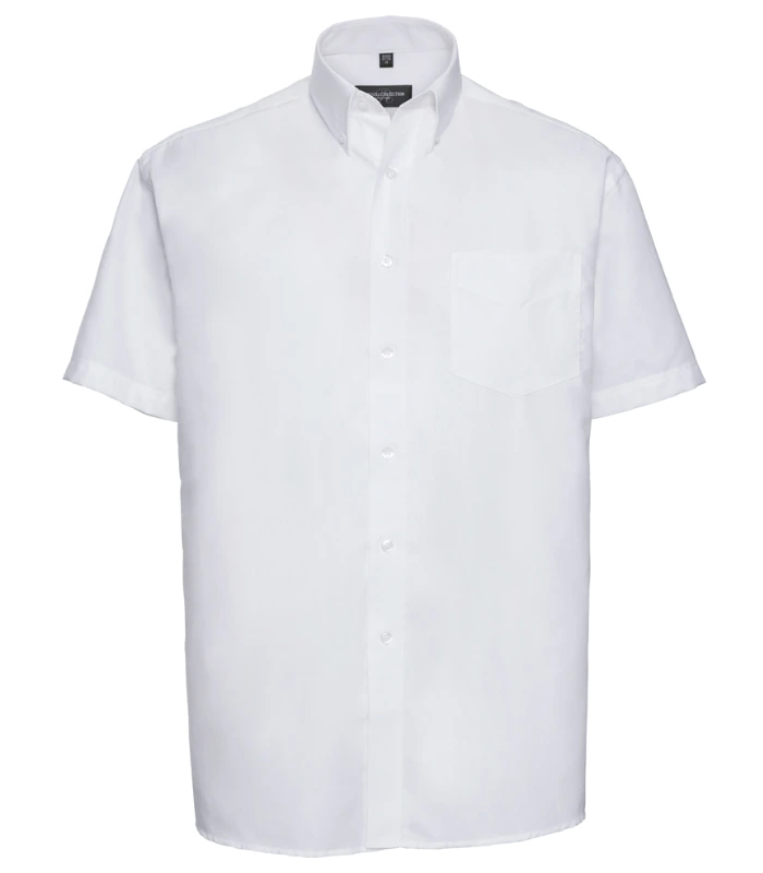Russell Athletic Collection Russell Athletic Collection Short Sleeve Easy Care Oxford Shirt in White
