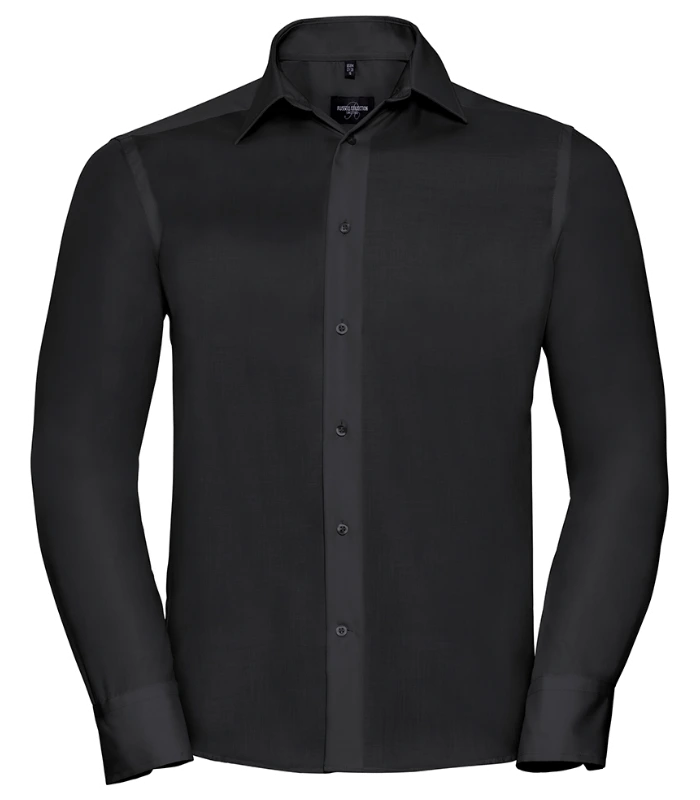 Russell Athletic Collection Russell Athletic Collection Long Sleeve Tailored Ultimate Non-Iron Shirt in Bright Sky