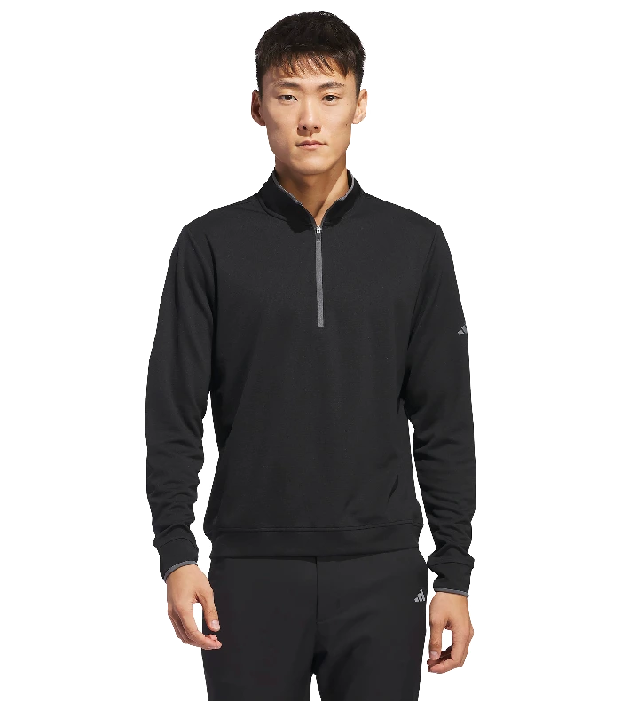 adidas® adidas® UPF lightweight quarter-zip pullover in Black