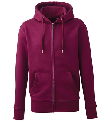 Anthem Anthem Organic Full Zip Hoodie in Burgundy
