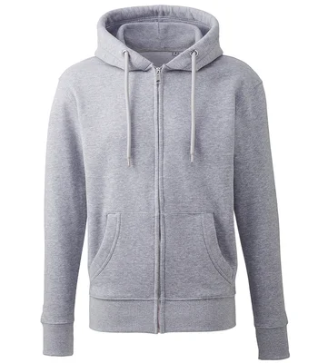 Anthem Anthem Organic Full Zip Hoodie in Grey Marl
