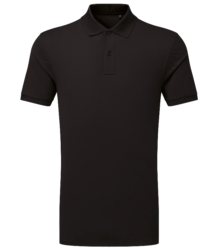 Asquith & Fox Asquith & Fox PRINTGUARD recycled polyester polo in Black