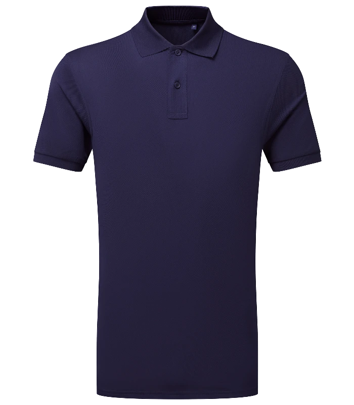 Asquith & Fox Asquith & Fox PRINTGUARD recycled polyester polo in Navy