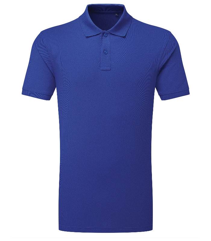 Asquith & Fox Asquith & Fox PRINTGUARD recycled polyester polo in Royal