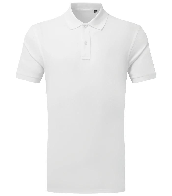 Asquith & Fox Asquith & Fox PRINTGUARD recycled polyester polo in White