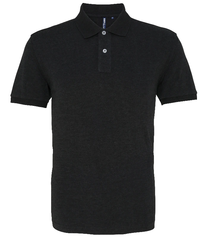 Asquith & Fox Asquith & Fox Men's Classic fit polo in Heather Black