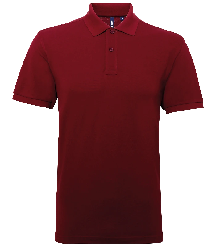 Asquith & Fox Asquith & Fox Men’s polycotton blend polo in Burgundy
