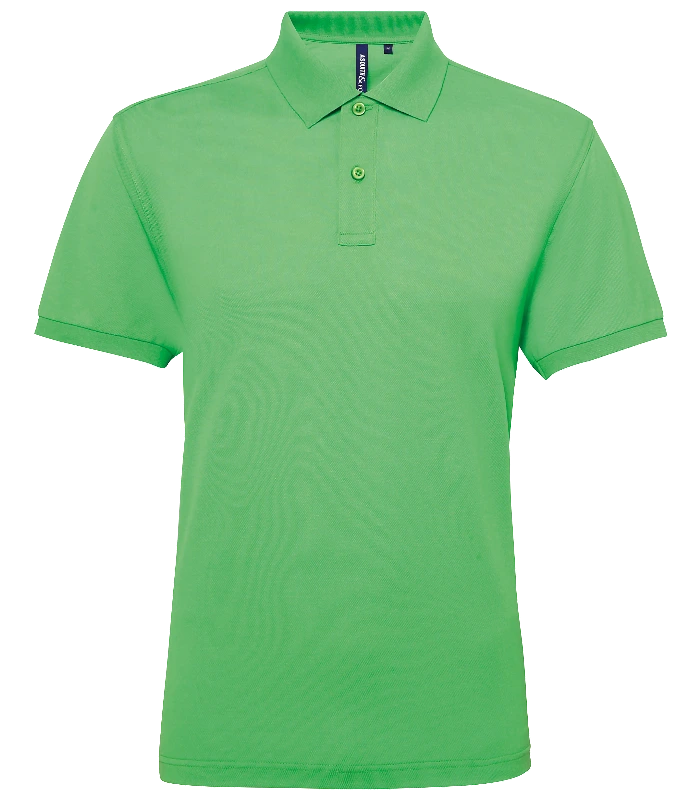 Asquith & Fox Asquith & Fox Men’s polycotton blend polo in Lime