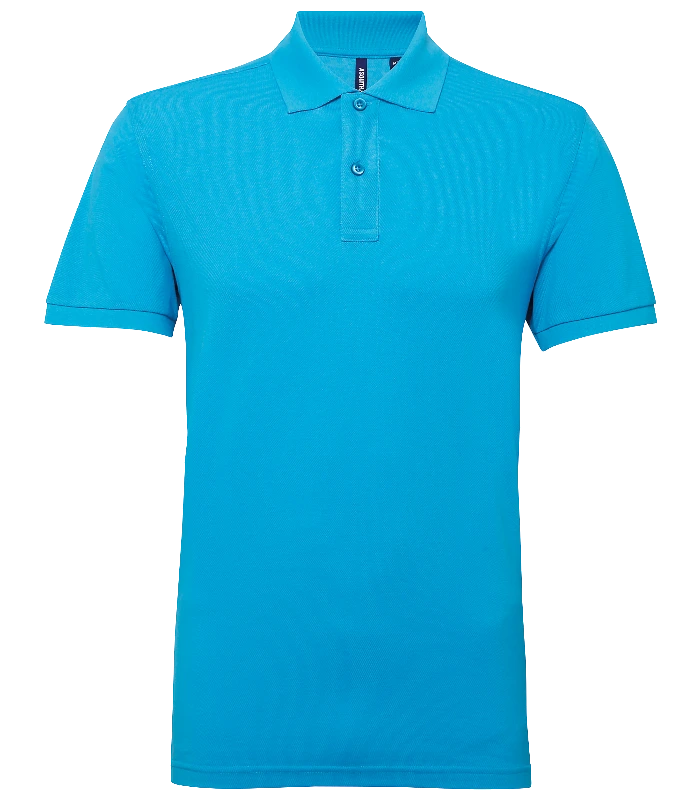 Asquith & Fox Asquith & Fox Men’s polycotton blend polo in Turquoise